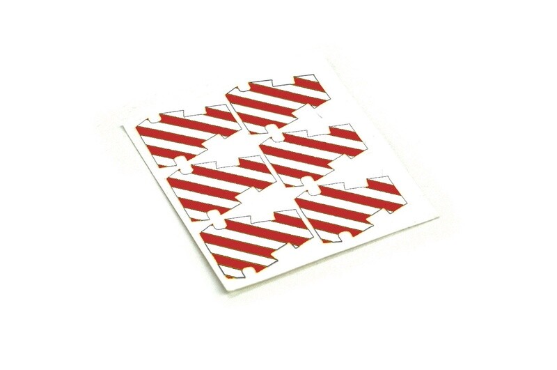 Conrad Crane Hook Block Decal Set (3)-Red/White