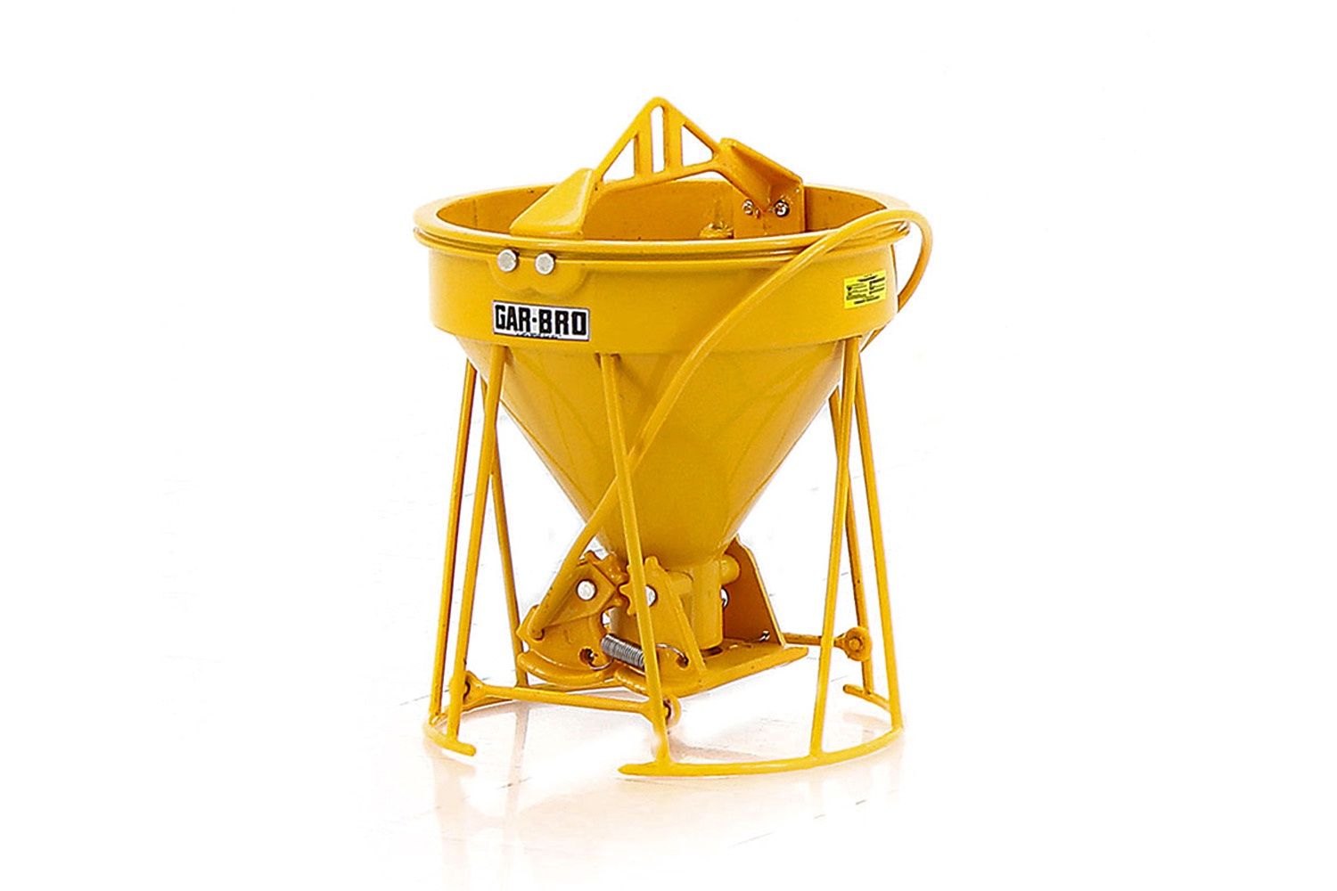 Gar-Bro Concrete Bucket - Round Gate - Yellow