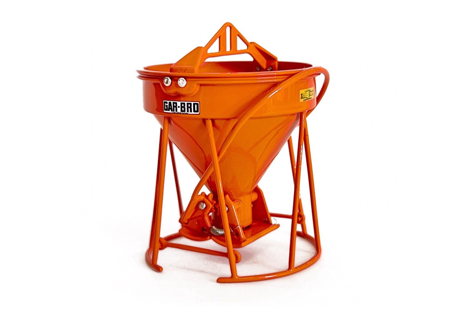 Gar-Bro Concrete Bucket - Round Gate - Orange