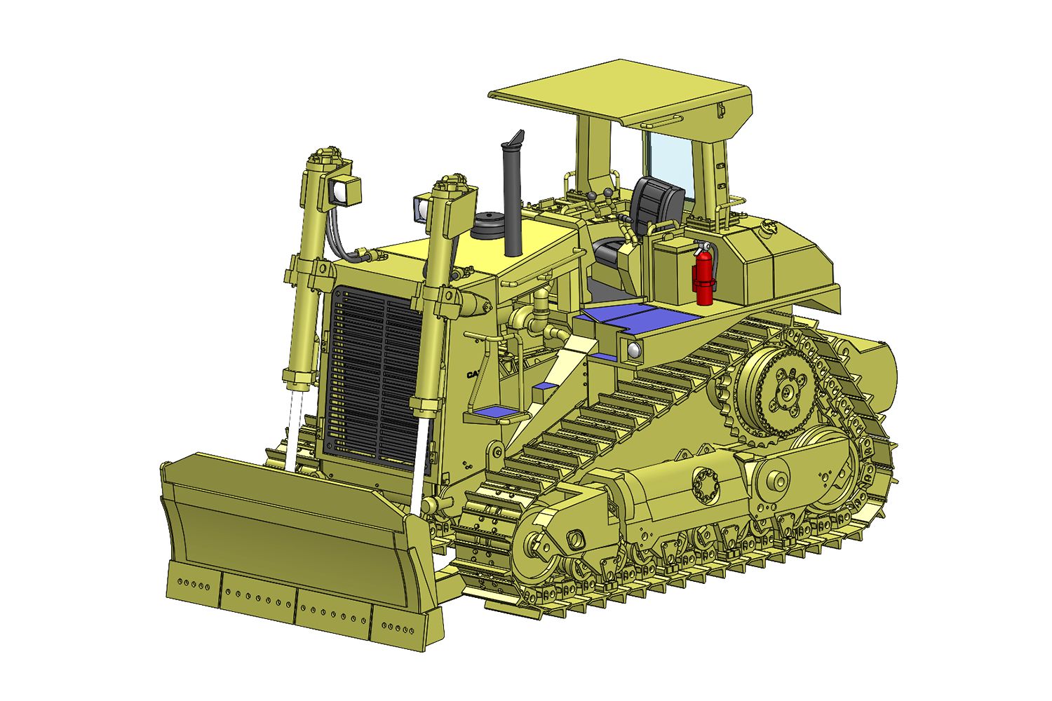 Caterpillar D10N Bulldozer w/C-Blade &amp; Push Block - 1:48