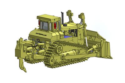 Caterpillar D10N Bulldozer w/SU-Blade &amp; Single Shank Ripper - 1:48