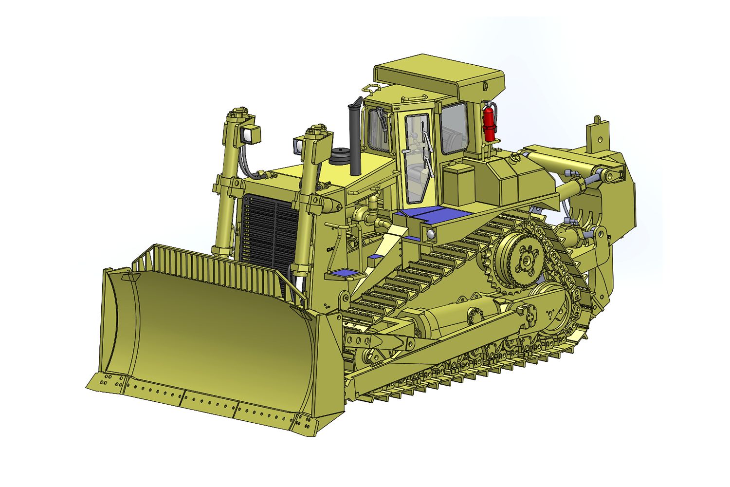 Caterpillar D10N Bulldozer w/SU-Blade &amp; Single Shank Ripper - 1:48