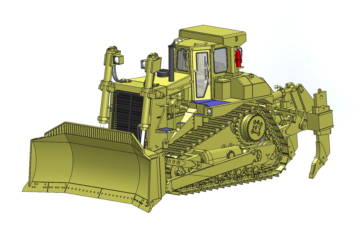 Caterpillar D10N Bulldozer w/U-Blade &amp; Multi-Shank Ripper - 1:48