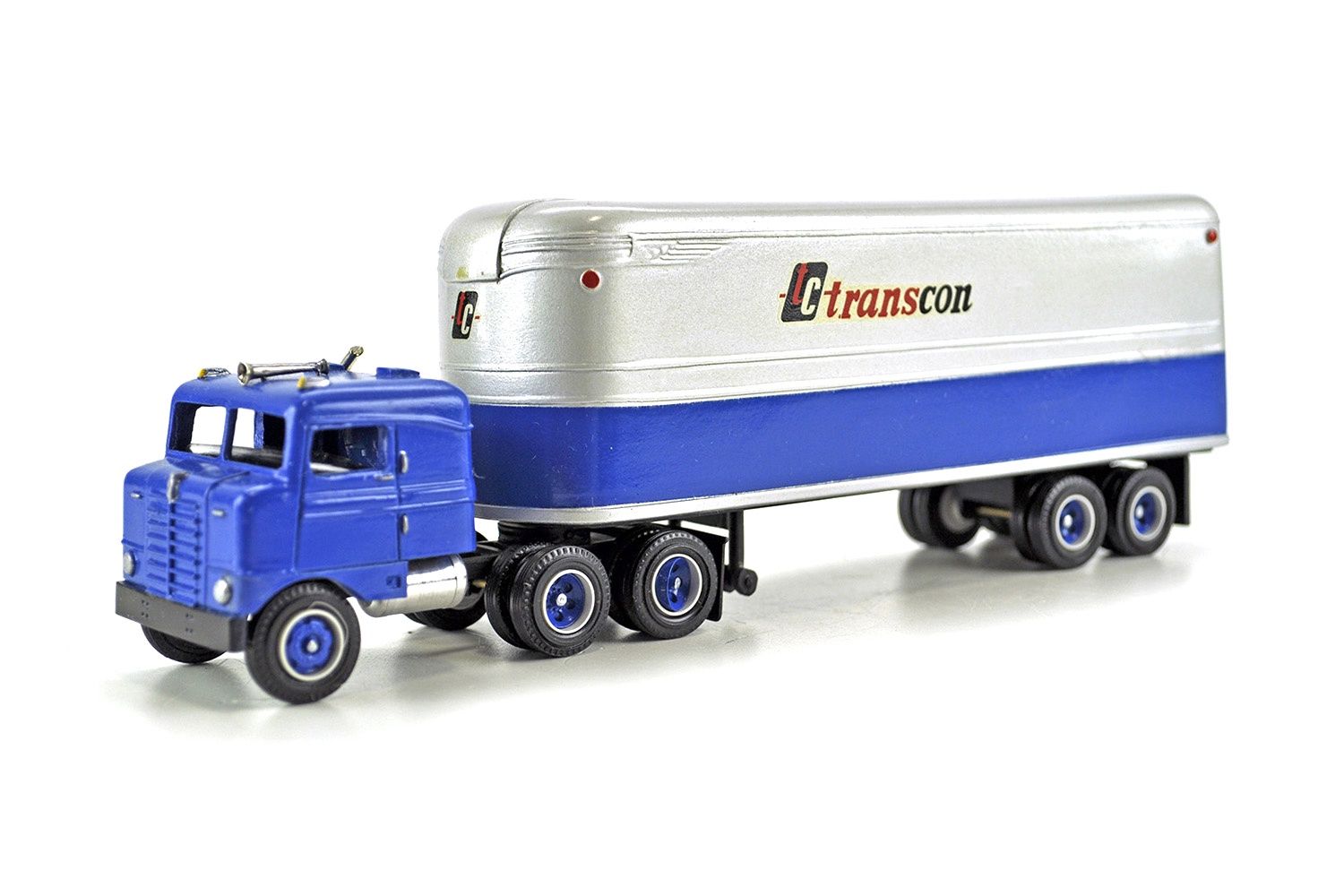 Kenworth Bullnose Semi &amp; Trailer - Transcon - 1:55