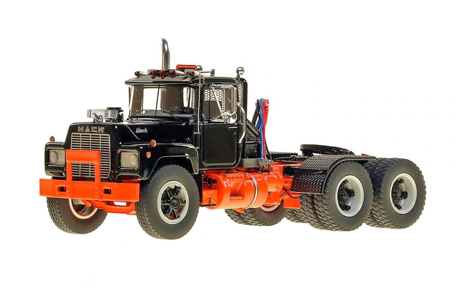 Mack RD688 SX 1987 Tandem Axle Tractor - Black/Orange