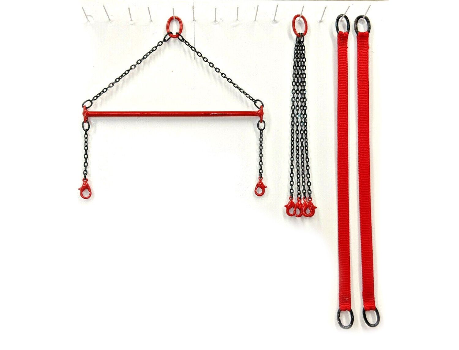 Lifting Chain Set w/Spreader Bar, Color: Red, Scale: 1:50 Scale