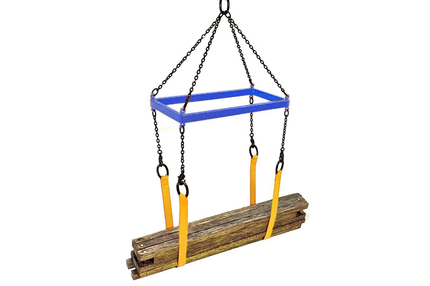 Lifting Frame Set w/Straps, Color: Blue, Scale: 1:50 Scale