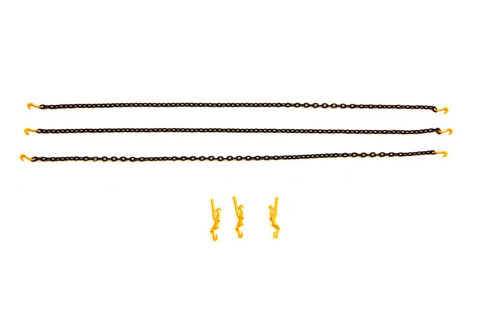 Chain w/Load Binders (Set of 3), Color: Black Chain w/Yellow Binders