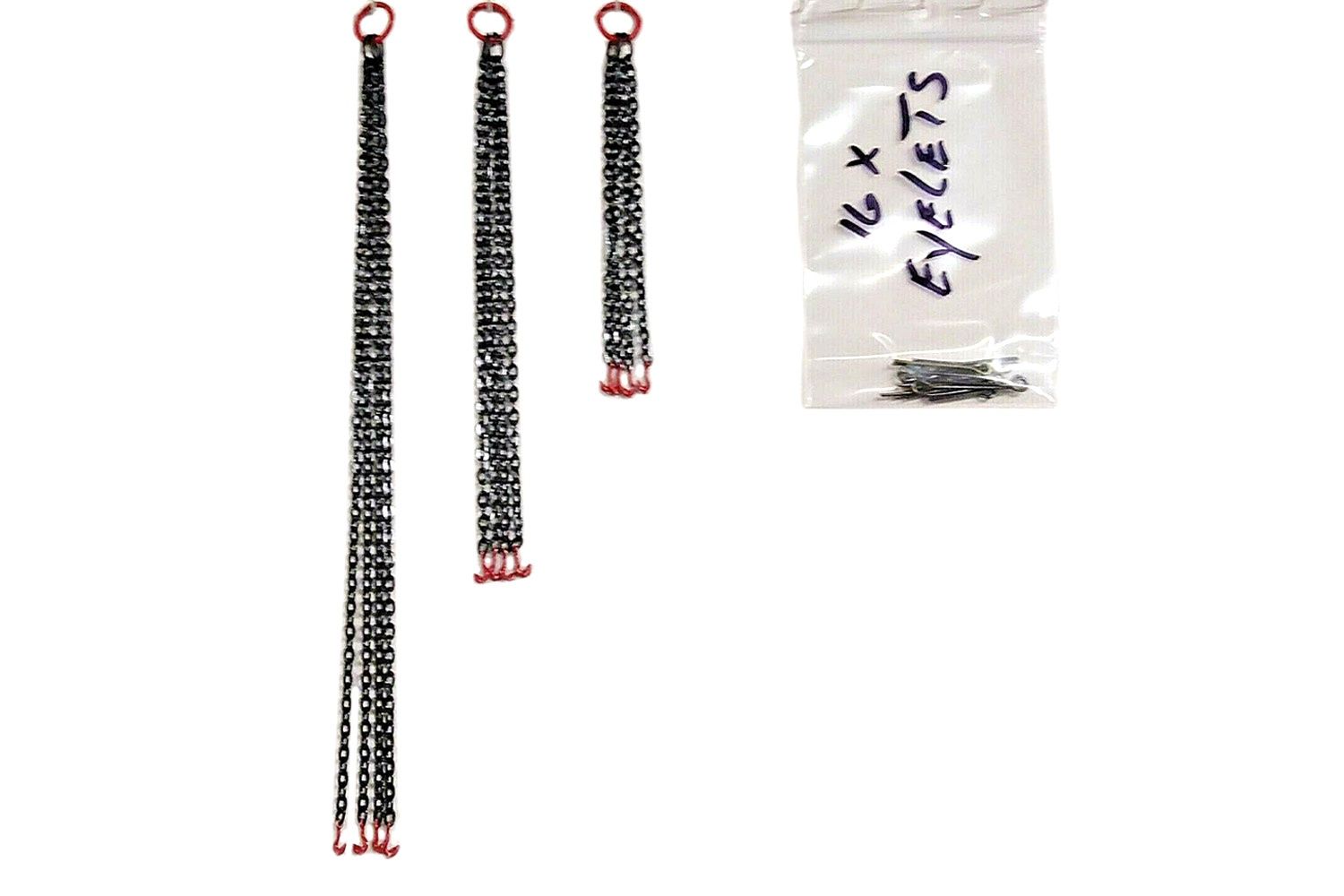 Cargo Container Sling (Set of 3), Color: Black Chain w/Red Hook