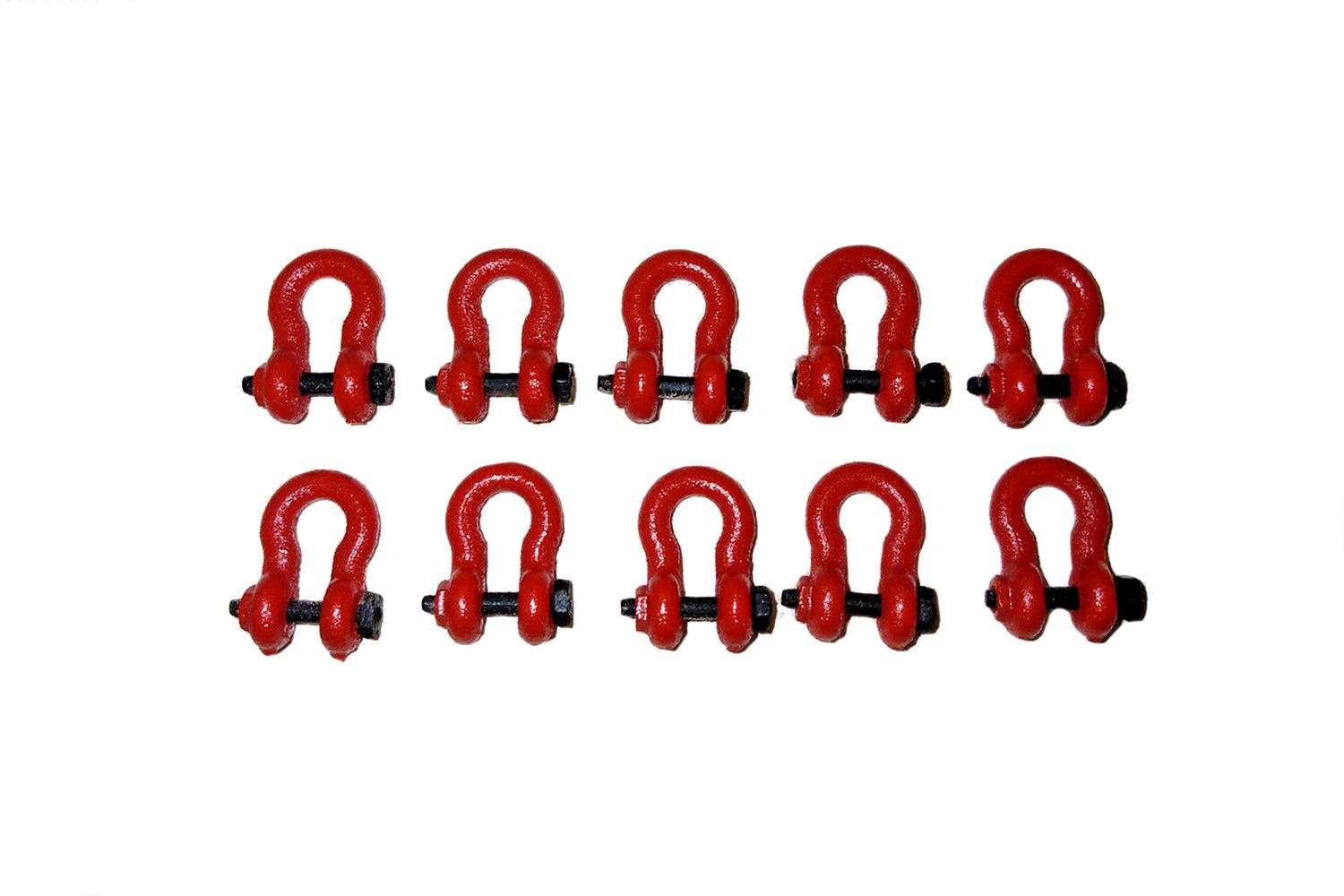 Shackles w/Pin - 200 Ton (Set of 10), Color: Red
