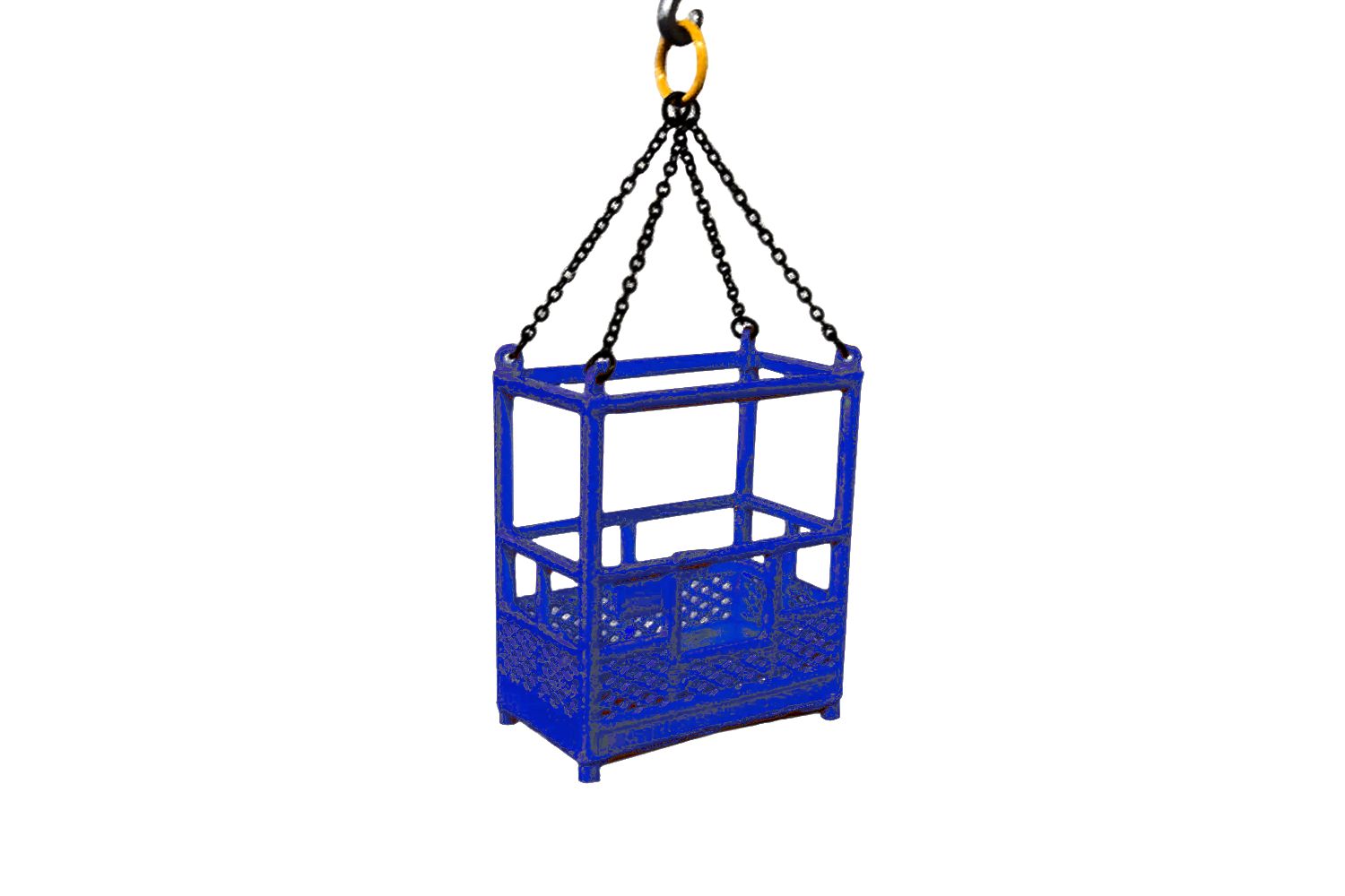 Man-Lift Cage - Two Person, Color: Blue, Scale: 1:50 Scale