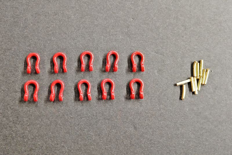 Shackles w/Pin - 150 Ton - Metal (Set of 10) - 1:87