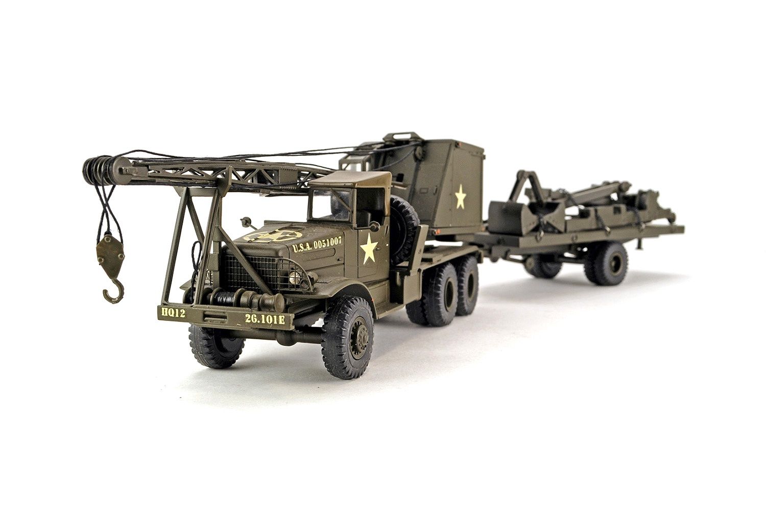 White Quickway Crane &amp; Trailer - 1:48