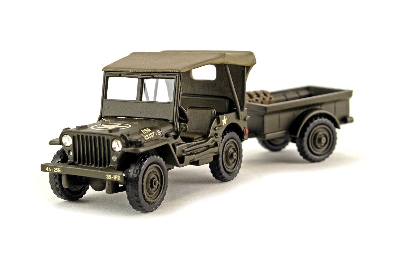 US Army Jeep w/Trailer - 1:48