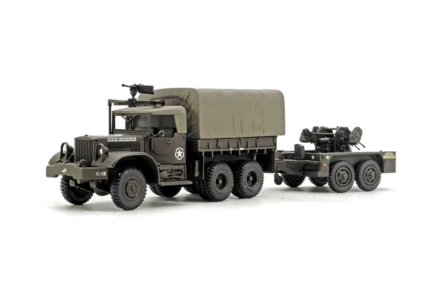 Diamond T 969 6x6 w/MG Carriage &amp; Guns - 1:48