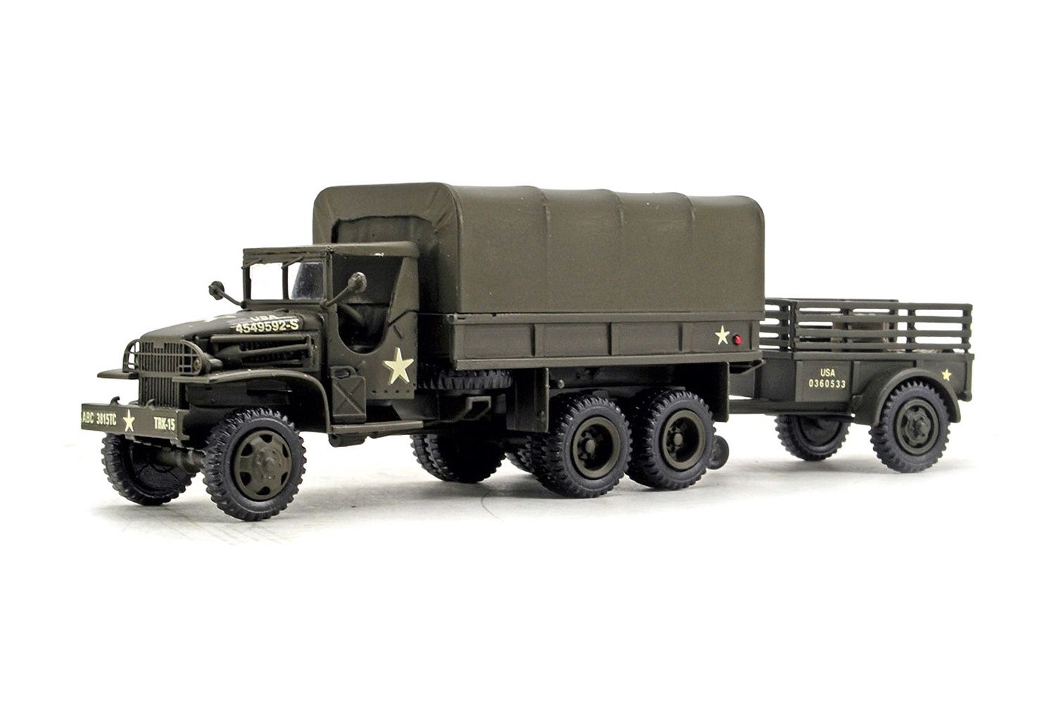 GMC CCKW 353A Truck w/ Soft Top &amp; Trailer - 1:48