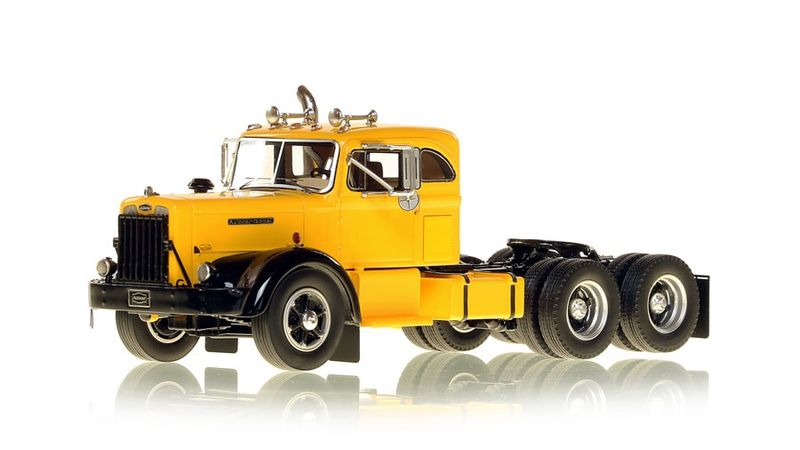 Autocar DC-100T1954 Tandem Tractor w/Sleeper - Yellow/Black