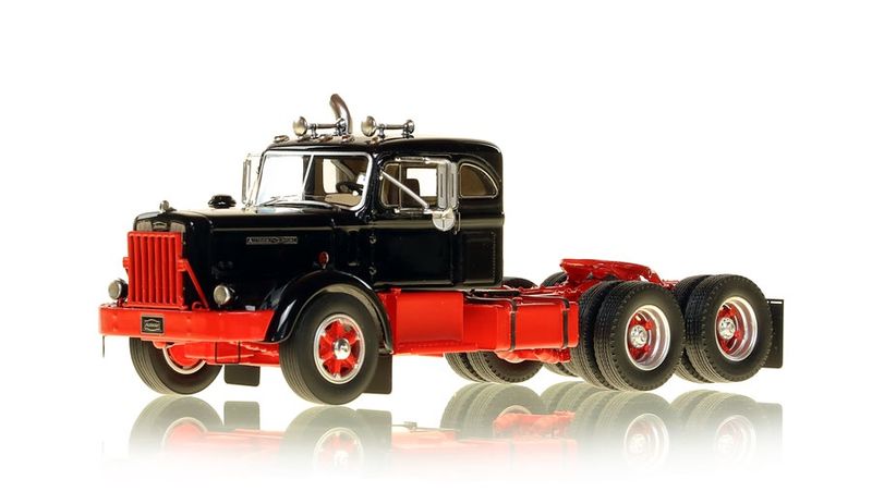 Autocar DC-100T1954 Tandem Tractor w/Sleeper - Black/Red