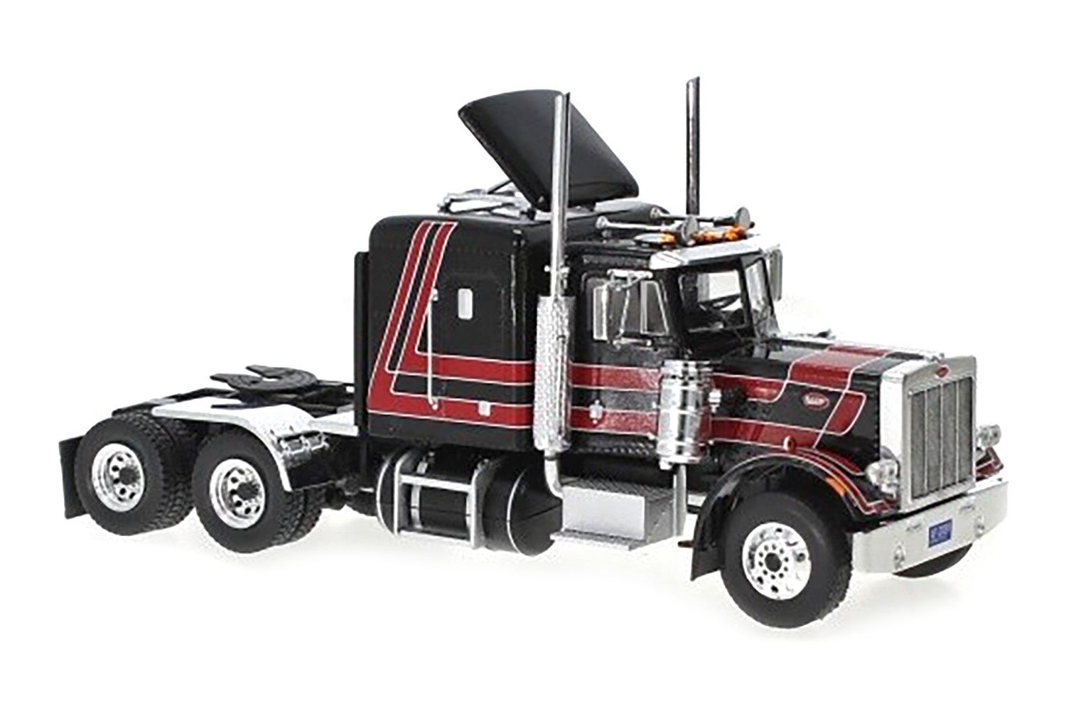 Peterbilt 359 Tractor - Black/Red - 1:43