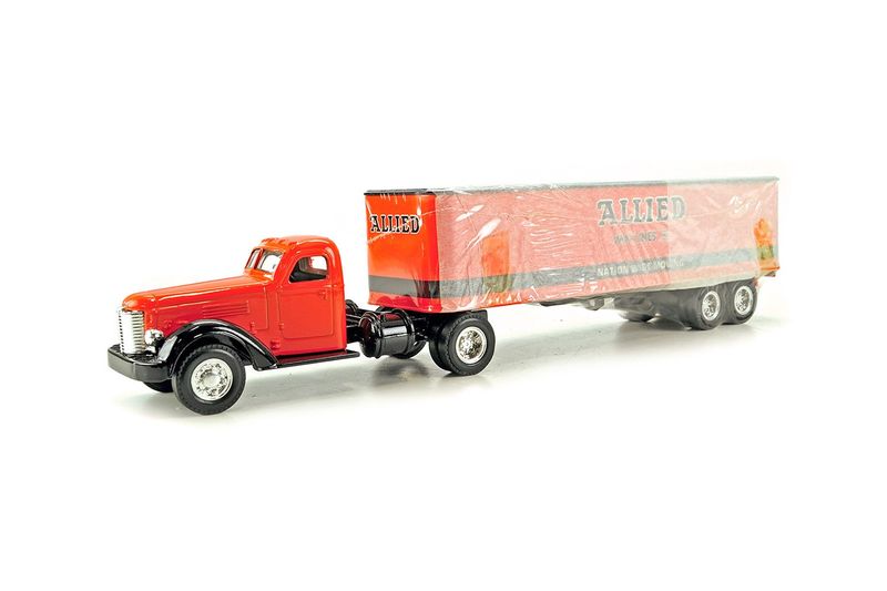Ford 1937 Truck &amp; Trailer - Allied Van Lines (Two Axle) - Bank - 1:64