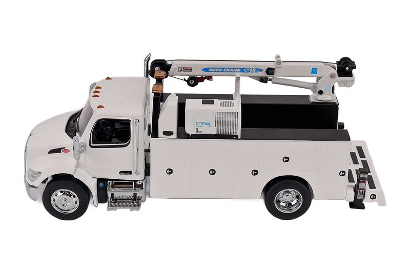 Peterbilt 536 Auto-Crane Titan 85-Body HC14-Crane Truck - White