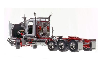 Mack Titan Tri-axle Tractor - White over Red