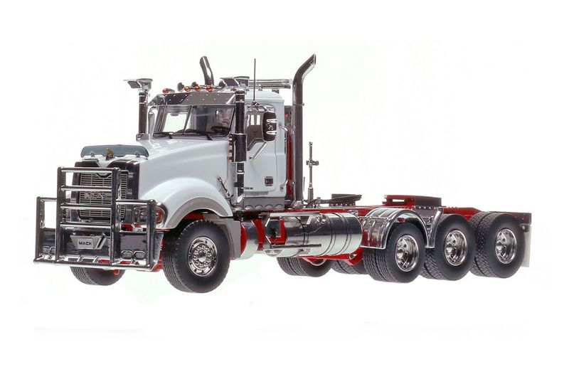 Mack Titan Tri-axle Tractor - White over Red