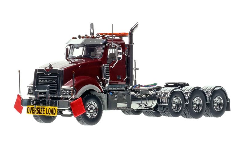 Mack Titan Tri-axle Tractor - Burgundy over Black
