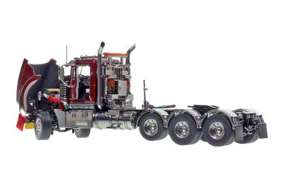 Mack Titan Tri-axle Tractor - Burgundy over Black