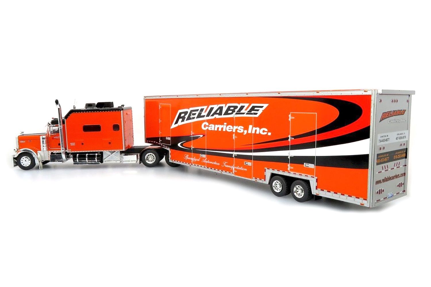 Peterbilt 379 w/Car Carrier Trailer - Reliable Carriers - 1:43