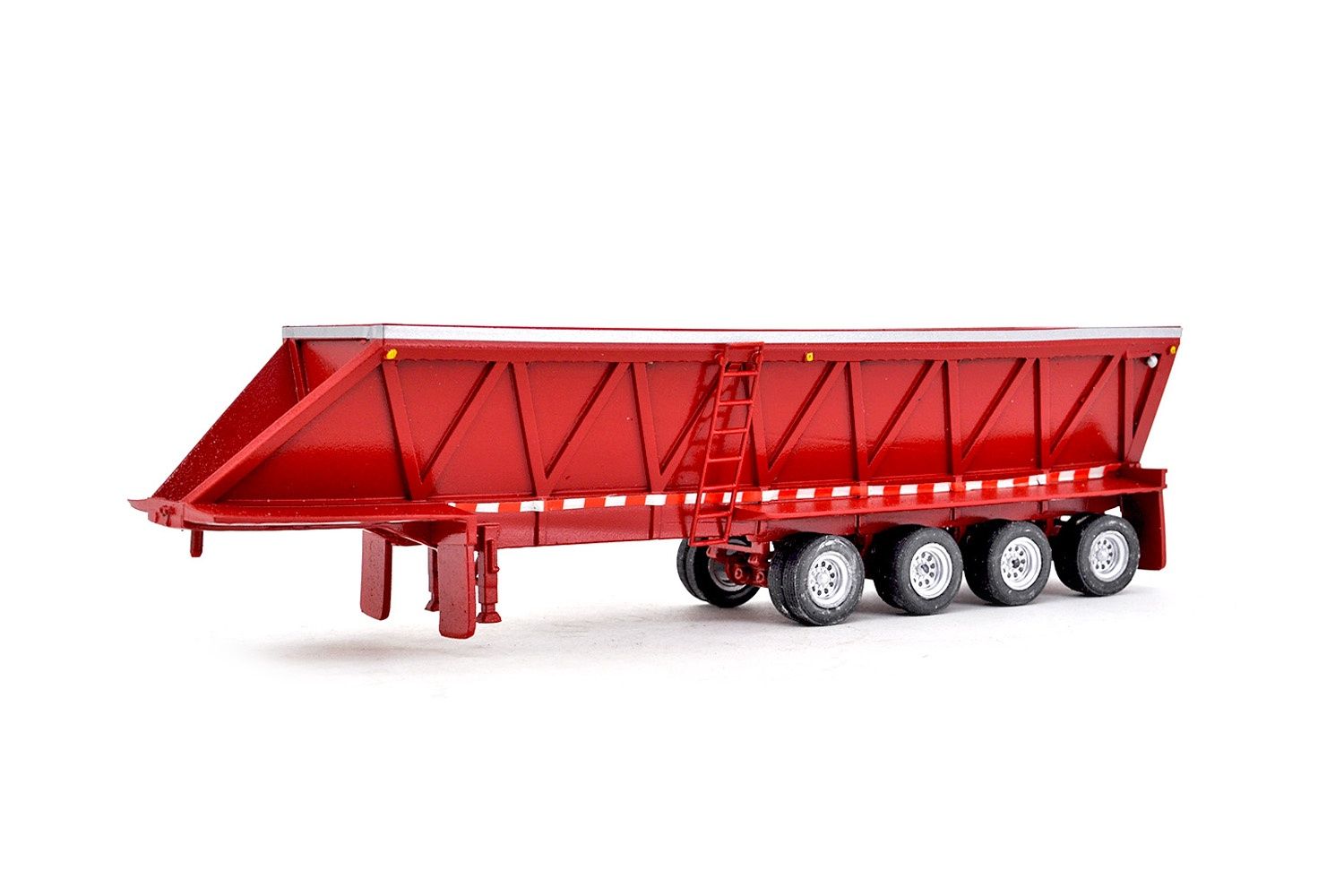 Red River 4-Axle Live Bottom Trailer - Red - 3D Printed