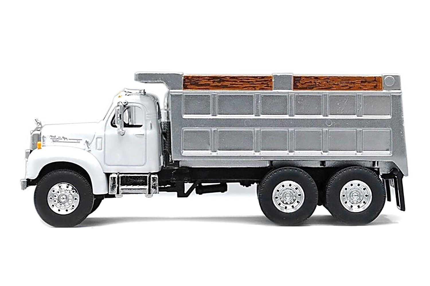Mack B-61 Dump Truck - White/Silver - 1:64