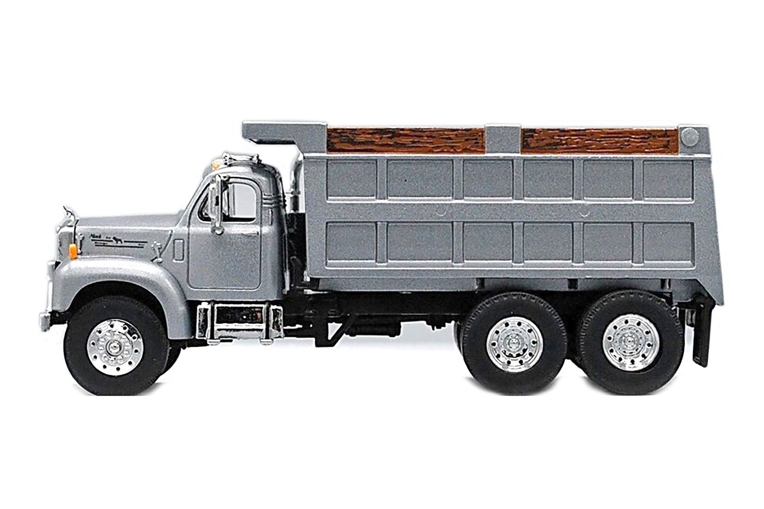 Mack B-61 Dump Truck - Silver/Silver - 1:64