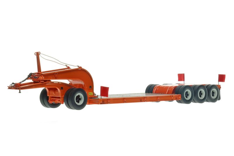 Talbert 60-Ton Cableneck Lowbed w/Single-Axle Dolly - Orange