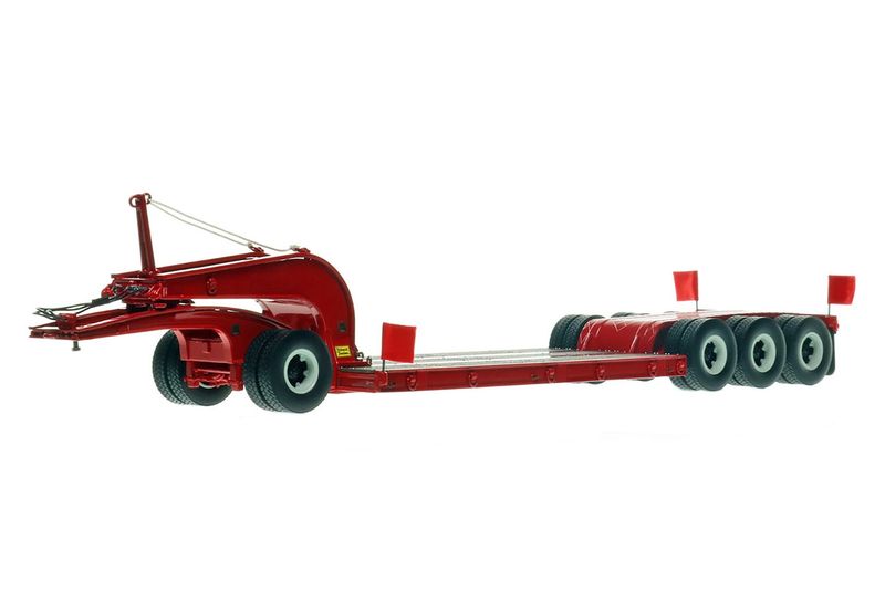 Talbert 60-Ton Cableneck Lowbed w/Single-Axle Dolly - Red