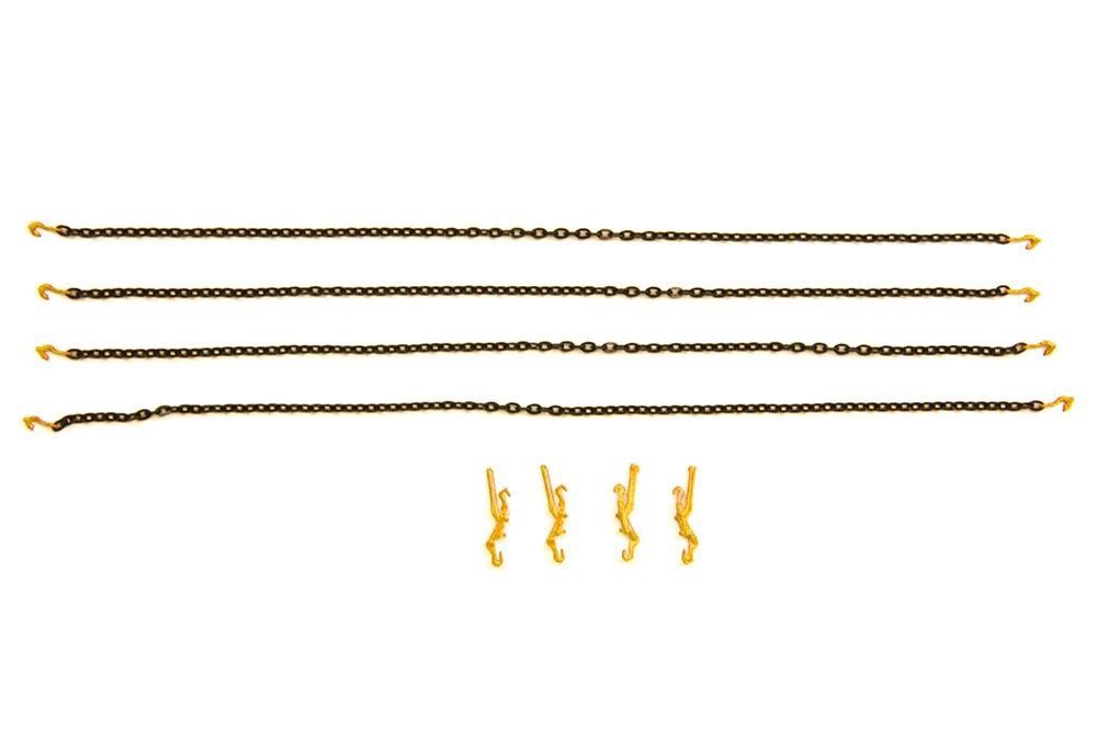 Chain w/Load Binders (Set of 4), Color: Black Chain w/Yellow Binders