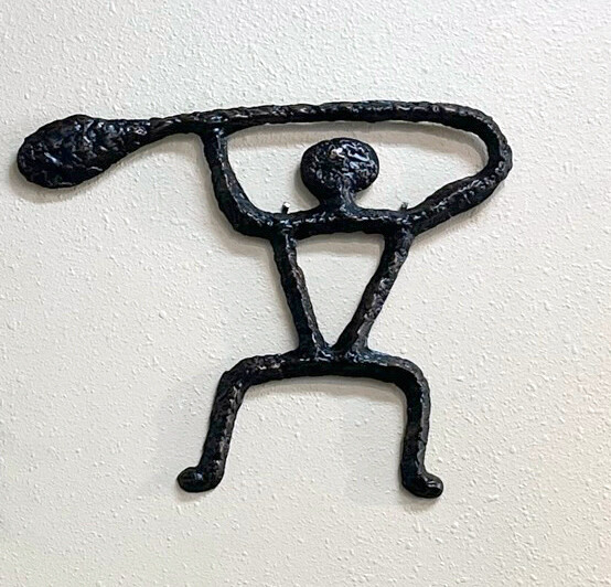Metal Petroglyphs - Paddler