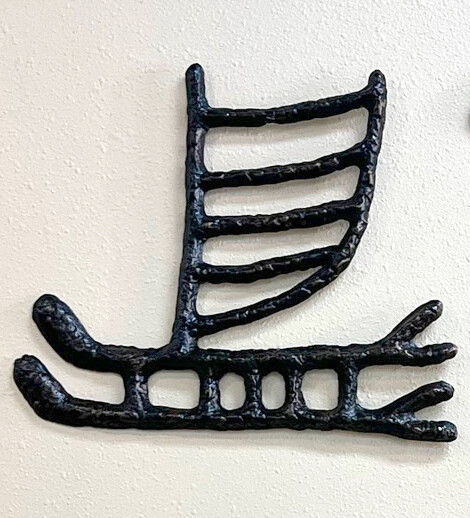 Metal Petroglyphs - Canoe