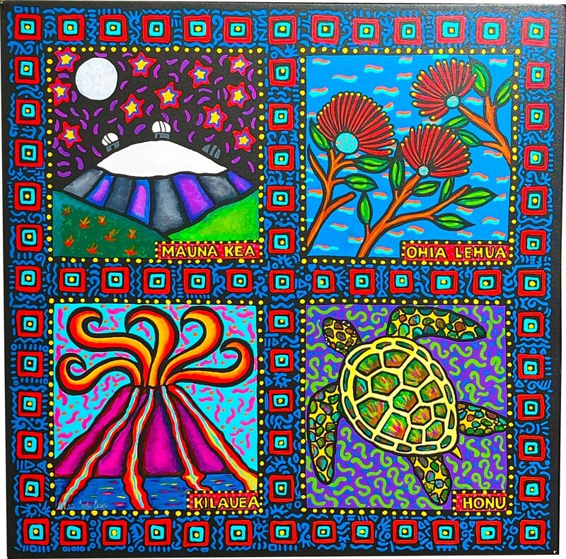 &quot;Best of Big Island&quot; Giclee 24&quot; x 24&quot; Giclee with Gallery Wrap