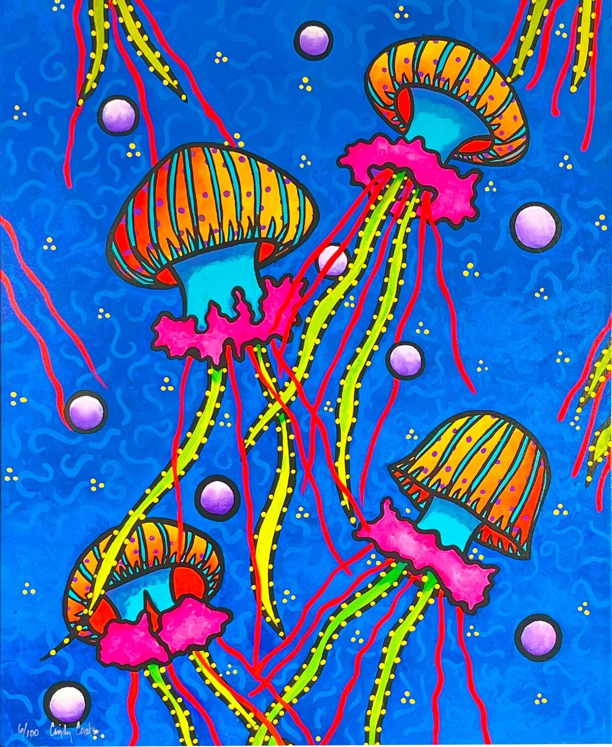 "Electric Jellyfish" Giclee