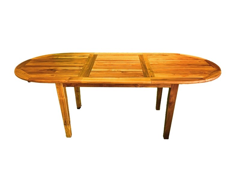 Teak Oval Extendable Table