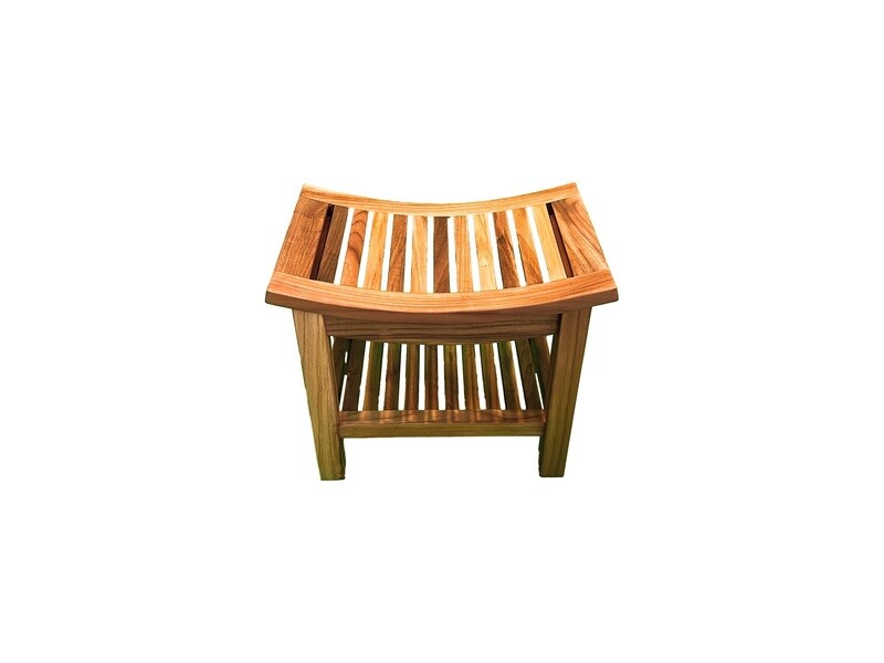 Teak Curved Asian Bench