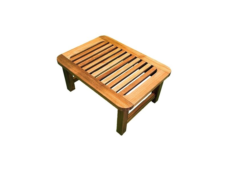 Teak Shower Ottoman