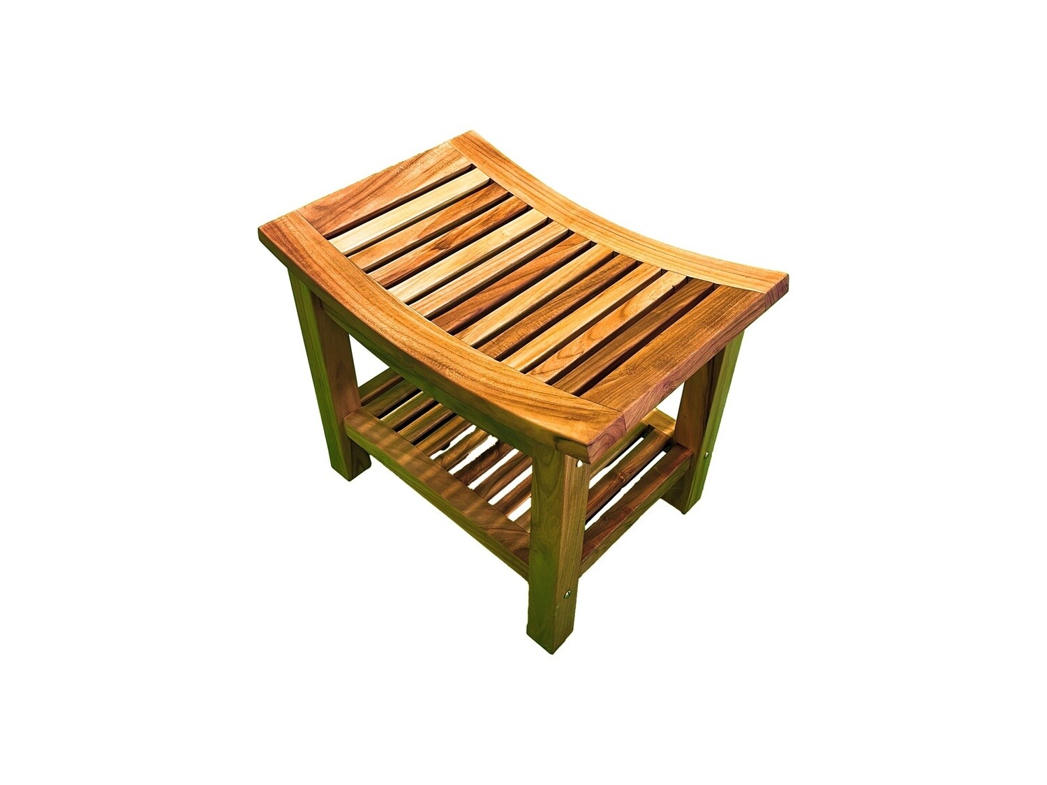 Teak Curved Asian Bench