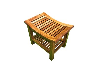 Teak Curved Asian Bench