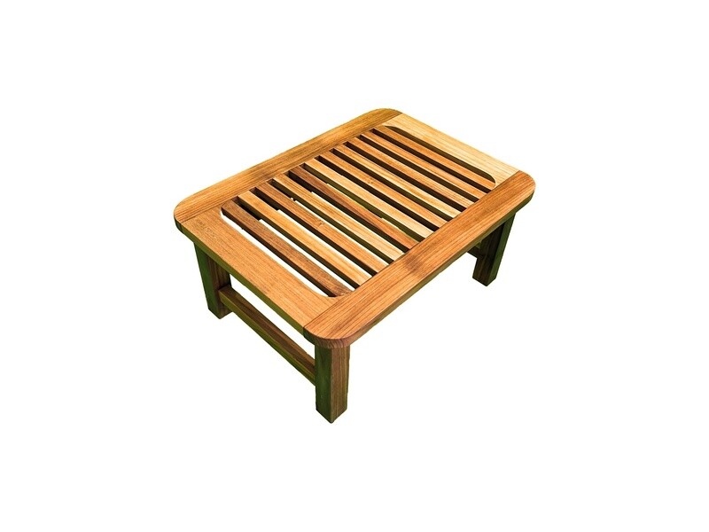 Teak Shower Ottoman