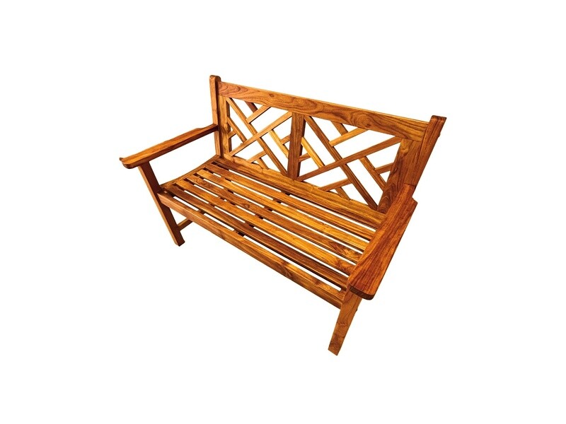 Teak Lattice Bench