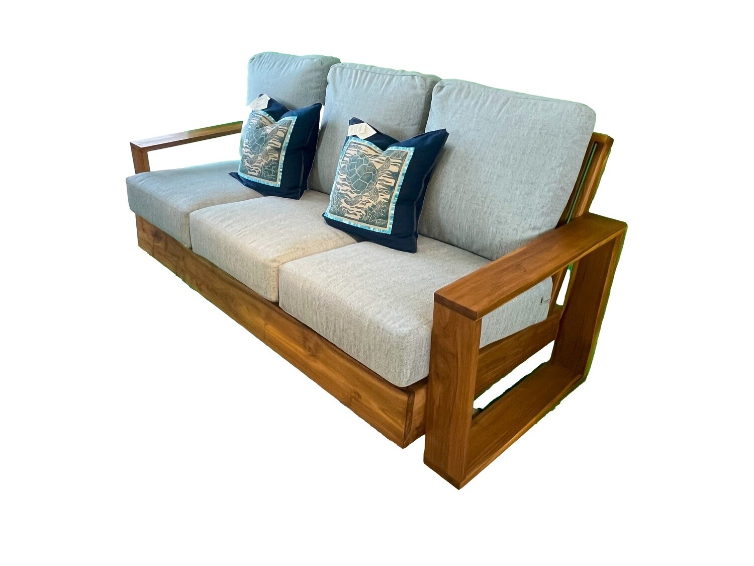 Teak Mid-Century Sofa, Carving: No Carving