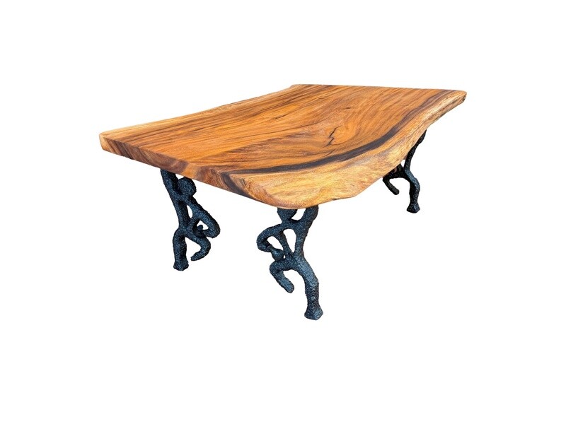 Monkeypod Slab Coffee Table with Petro Dancers