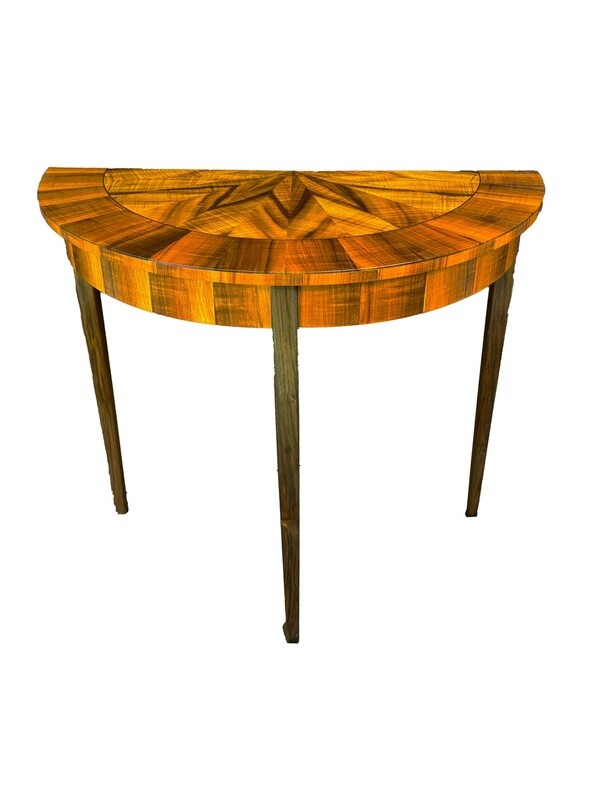 Koa Half Moon Table (Koa Veneers)